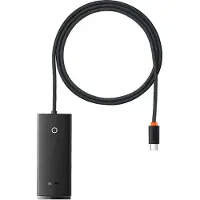 Baseus Hub 4W1 Lite Series Usb-C Do 4X Usb 3.0 + Usb-C, 1M (Czarny)