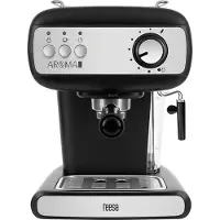 Uni-T Teesa TSA4009 Machine à café à levier AROMA 400, 850 W, 15 bar, 1,2 l, noir et argent