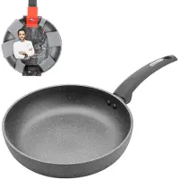 Florina POÊLE en fonte d'aluminium Ø 25 cm antiadhésive Poêle à frire à induction Gris