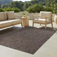 Tapiso Tapis Tapis YUCANA Outdoor Marron Balcon Résistant aux UV 200 x 200 cm