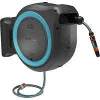 Gardena Powerroll Boîte à tuyaux murale sans fil Xxl sans batterie 40 M Turquoise 18645-55