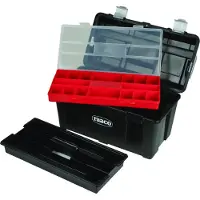 Raaco mallette à outils largeur 445 x hauteur 235 x profondeur 230mm en polypropylène avec fermeture à ressort noir / argent - 715140