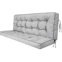 Stanis³aw Jurga Pillowprim "Pola" coussin pour balancelle - 180x110cm - résistant aux intempéries & confortable, gris