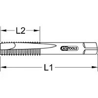 Ks Tools 3310232 Hand tap metric M12 x 1.75 Clockwise Steel 1 pc(s)