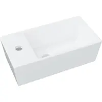 Syfax Lavabo blanc 48x25x15 cm céramique