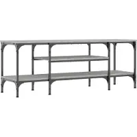 Sonstiges Meuble TV sonoma gris 121x35x45 cm bois d'ingénierie et fer