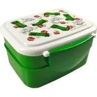 Puckator Minecraft Creeper & TNT Fermeture à clip Boîte à repas bento empilable avec couverts