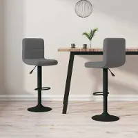 Prolenta Maison Exclusive - Lot de 2 tabourets de bar en velours gris foncé