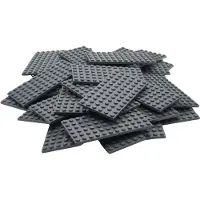 LEGO 5x plaque gris bleu foncé 6 x 12