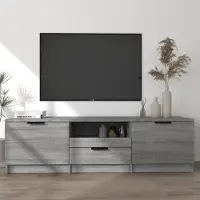 Prolenta Maison Exclusive - Meuble TV gris Sonoma 140x35x40 cm Matériau dérivé du bois