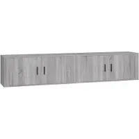vidaXL Armoires murales TV 2 pcs. Gris Sonoma 100x34,5x40 cm