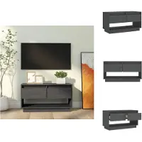vidaXL Armoire TV Gris 74x34x40 cm Pin massif - Meubles TV