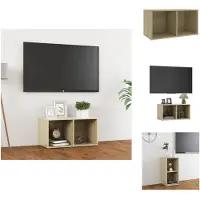 vidaXL Armoire TV Chêne Sonoma 72x35x36,5 cm Bois composite - Meuble TV