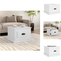vidaXL Table basse blanche 50x50x35 cm Bois composite - Tables basses