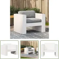 The Living Store Fauteuil de jardin blanc 79x60x62 cm pin massif