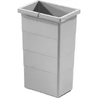 Hailo Seau intérieur 1075969 gris clair 10 litres 226 x 156 x 350 mm 2 anses