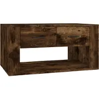 Syfax Table basse Chêne fumé 80x50x40 cm Bois d'ingénierie