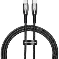 Baseus Câble Usb-C Do Usb-C Glimmer, 100W, 1M (Czarny)