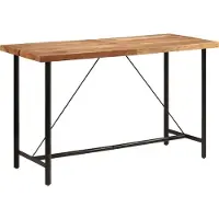 Syfax Table de bar 180x70x107 cm bois massif d'acacia et fer