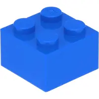 LEGO brique 2x2 3003 - 50 pièces bleu