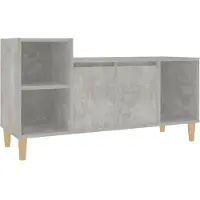 Syfax Meuble TV Gris béton 100x35x55 cm Bois d'ingénierie