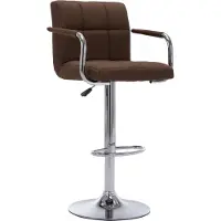 Syfax Chaise de bar Marron Tissu