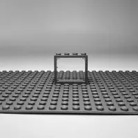 LEGO 25x cadre gris clair 1x4x6 avec porte transparente
