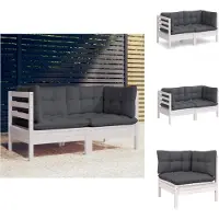 vidaXL Canapé de jardin 2 places avec coussin anthracite pin massif - Canapés de jardin