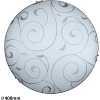 Rabalux Plafond verre 40 cm E27 2x60W clip rond chrome Harmony Lux 3853