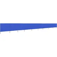 Syfax Paravent 9 panneaux Tissu 1200 x 160 cm Bleu azuré