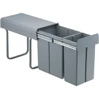 Wesco Hailo Double 3. collecteur de déchets, alu gris. - Poubelle