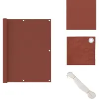 vidaXL Paravent de balcon Terracotta-Rouge 120x400 cm Tissu Oxford - Parasols & Protection solaire