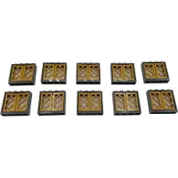 LEGO Fenêtre 1x4x3 Cadre gris doré pour maison, bâtiment NOUVEAU Quantité 50x
