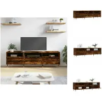 vidaXL Armoire TV chêne fumé 150x30x44,5 cm Bois composite - Meuble TV