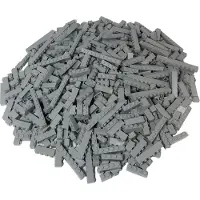 LEGO Briques à une rangée Gris clair NOUVEAU Quantité 50x - Chaque mélange est composé individuellement