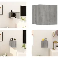 vidaXL Armoire TV murale Gris Sonoma 30,5x30x30 cm - Meuble TV - Meubles TV muraux - Supports TV - Meubles TV