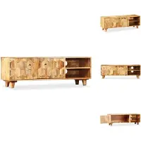 vidaXL Armoire TV en bois de manguier massif 118 x 35 x 40 cm - Meuble TV