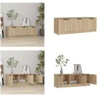 vidaXL Armoire TV Chêne Sonoma 102x35x36,5 cm Bois composite - Armoire TV - Meubles TV - Support TV