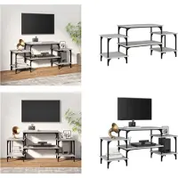 vidaXL Armoire TV Gris Sonoma 117x35x52 cm Bois composite - Armoire TV - Meubles TV - Support TV