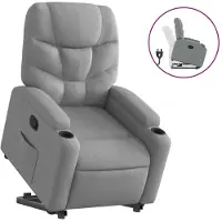 Syfax Fauteuil inclinable Gris clair Tissu