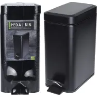 Huismerk Poubelle à pédale 5 L Noir mat