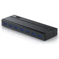 Primewire USB Hub 3.2 Gen1 avec bloc d'alimentation actif, distributeur actif à 7 ports, y compris 1x 12V 3A DC bloc d'alimentation à fiche creuse, pour PC Notebook Laptop PS4 Tablet