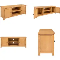 vidaXL Armoire TV 110x35x44 cm chêne massif - Armoire TV - Armoires TV - Buffet bas - Lowboards