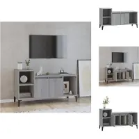 vidaXL Armoire TV Gris Sonoma 100x35x55 cm Bois composite - Meuble TV