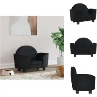 vidaXL Lit pour chien noir 66x40x45 cm velours - Lits pour chiens