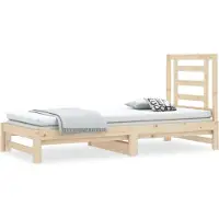 vidaXL Lit de jour extensible 2x(90x190) cm Pin massif