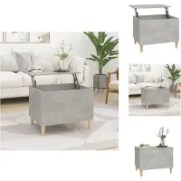 vidaXL Table basse gris béton 60x44,5x45 cm Bois composite - Tables basses