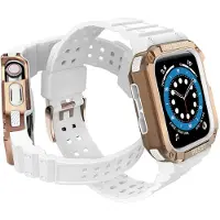 Hurtel Bracelet De Protection Avec Etui Pour Apple Watch 7 / 6 / 5 / 4 / 3 / 2 / Se (41 / 40 / 38Mm) Étui Blindé Housse De Montre Blanc