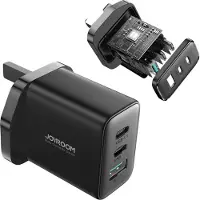 JOYROOM Jr-Tcf10 2X Usb-C Usb-A 32W Chargeur Rapide (Uk plug) - Noir