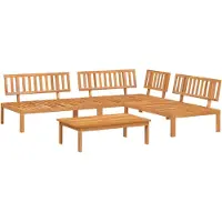 Syfax Salon palette de jardin 4 pcs bois d'acacia massif